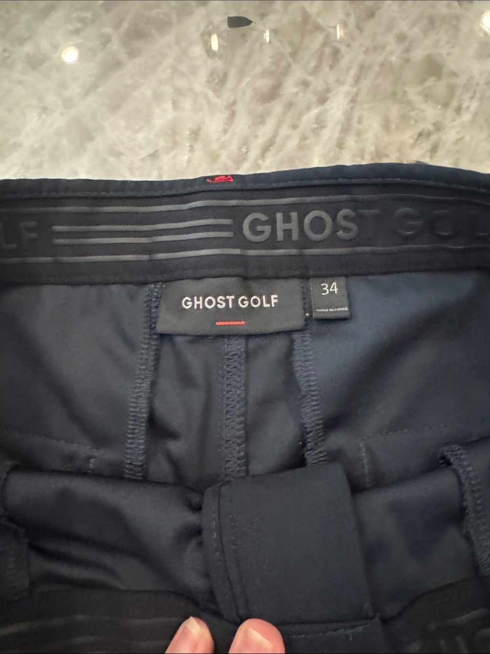 Ghost Golf Men’s Performance Shorts — Black & Gray - Picture 5 of 6